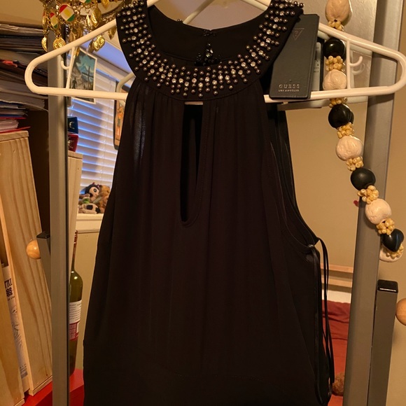 Haltered formal jumpsuit w/ jewelled neck lining - Picture 3 of 3